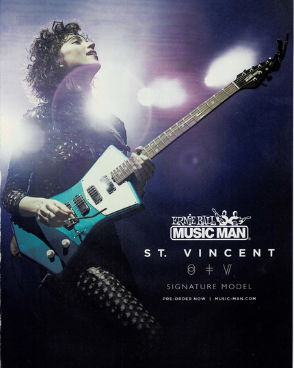 Ernie Ball Music Man Guitars - ST. VINCENT Signature Model - 2015 Print Ad