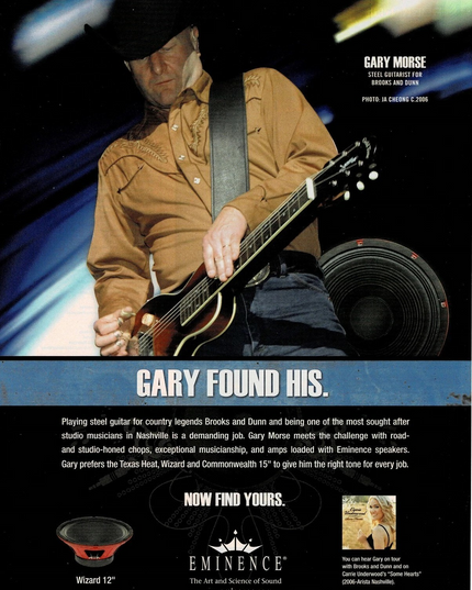 Eminence Speakers - Gary Morse of Brooks and Dunn - 2007 Print Ad