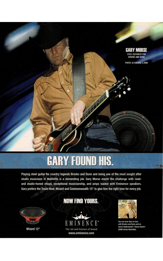Eminence Speakers - Gary Morse of Brooks and Dunn - 2007 Print Ad