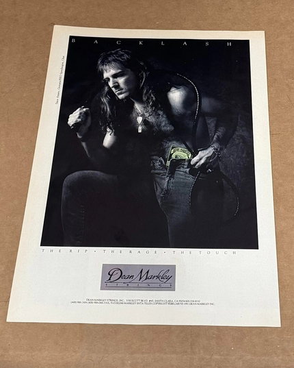 Dave Amato of REO Speedwagon - Dean Markley - 1991 Print Advertisement