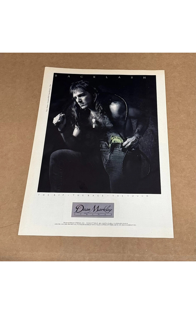 Dave Amato of REO Speedwagon - Dean Markley - 1991 Print Advertisement