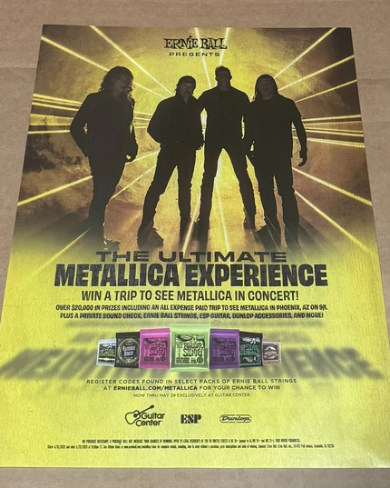 Metallica - The Ultimate Metallica Experience Promo - Ernie Ball - 2023 Print Ad