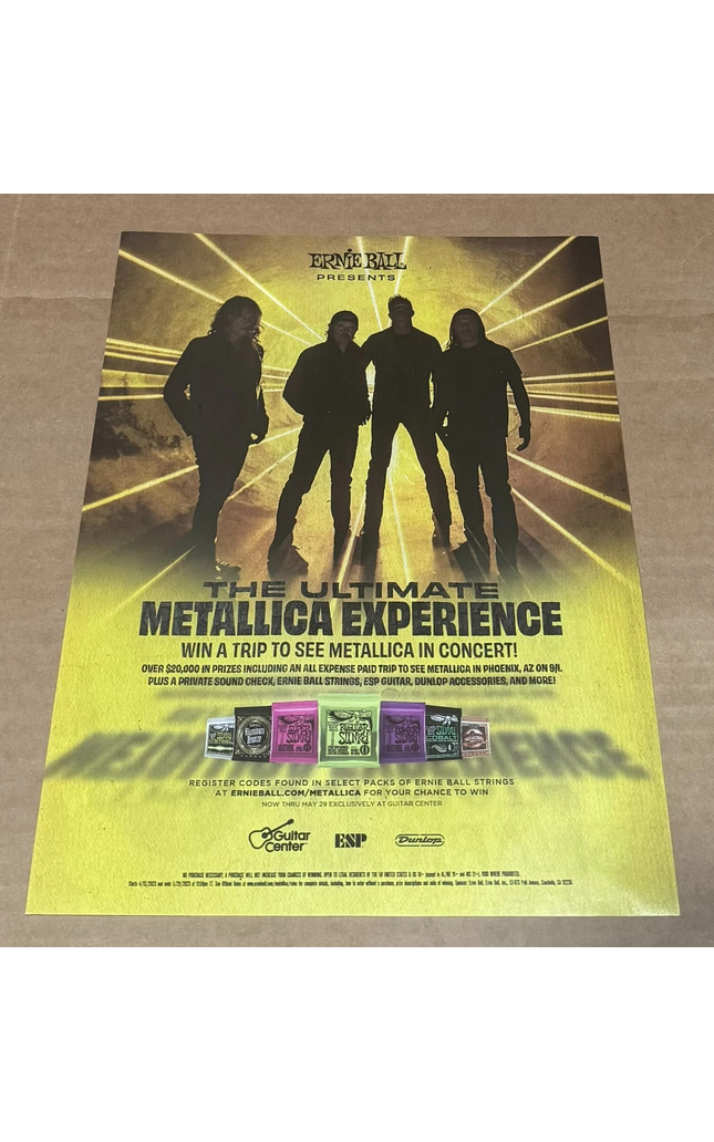Metallica - The Ultimate Metallica Experience Promo - Ernie Ball - 2023 Print Ad