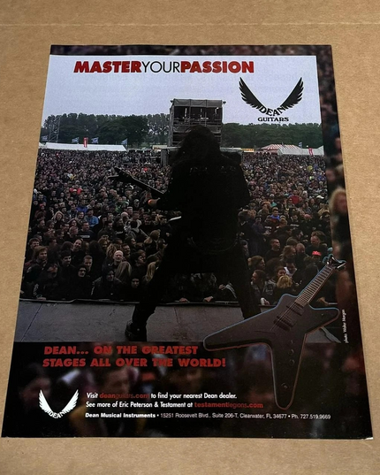 Eric Peterson of Testament - DEAN GUITARS - 2001 Print Advertisement