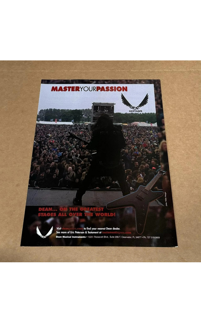 Eric Peterson of Testament - DEAN GUITARS - 2001 Print Advertisement