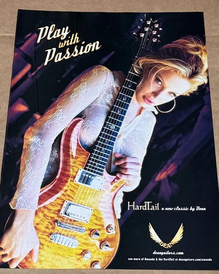 DEAN GUITARS - HardTail - Play with Passion - 2002 Print Advertisement