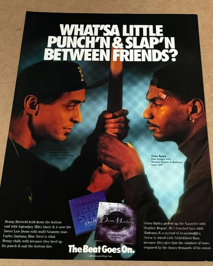 Victor Bailey & Benny Rietveld- Dean Markley - 2000 Print Advertisement