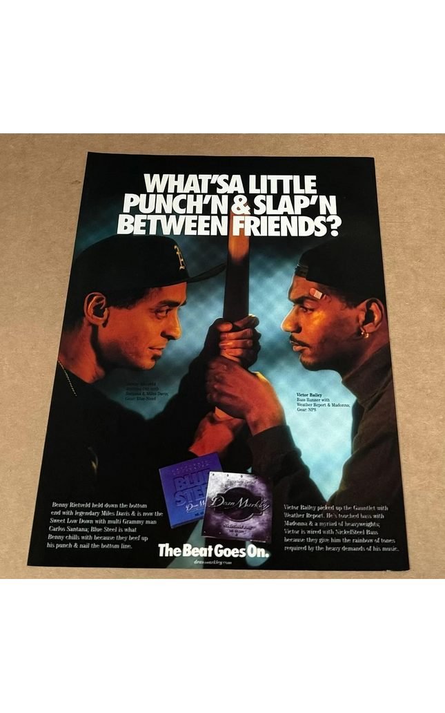Victor Bailey & Benny Rietveld- Dean Markley - 2000 Print Advertisement