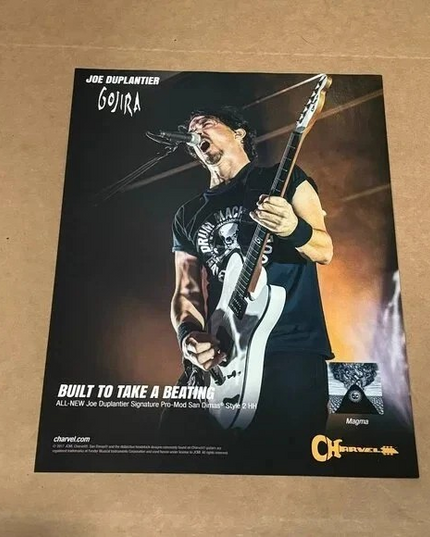 JOE DUPLANTIER of GOJIRA - CHARVEL GUITARS - 2017 Print Advertisement