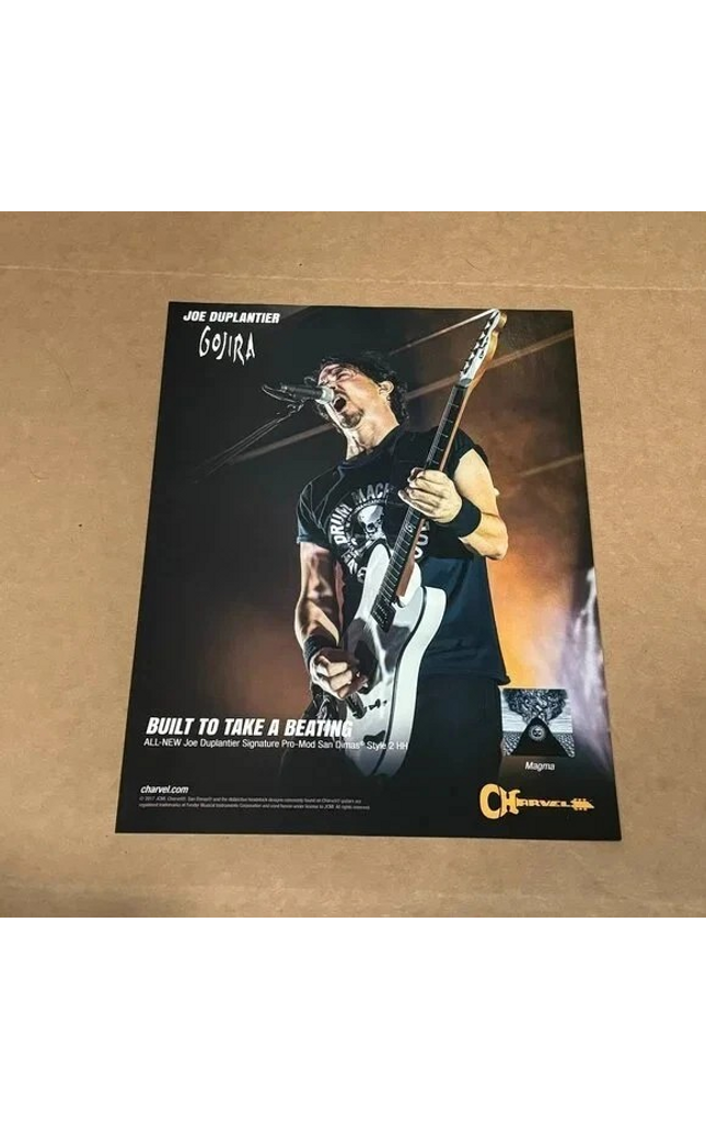 JOE DUPLANTIER of GOJIRA - CHARVEL GUITARS - 2017 Print Advertisement