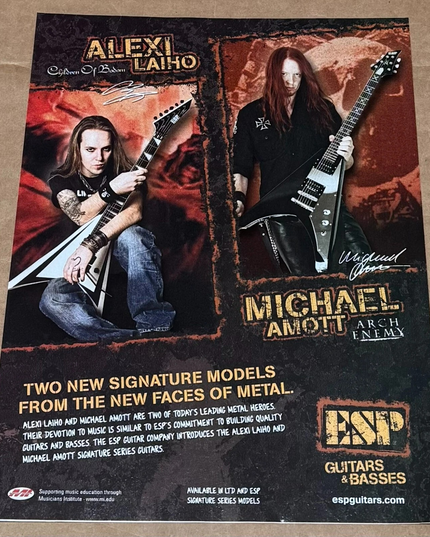 ALEXI LAIHO & MICHAEL AMOTT - ESP GUITARS - 2006 Print Ad