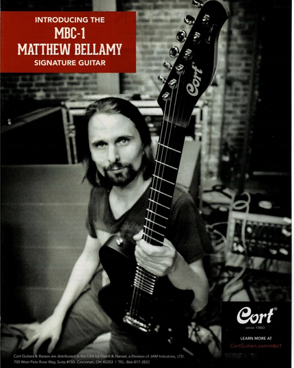 Cort Guitars - MATTHEW BELLAMY of MUSE - 2015 Print Ad