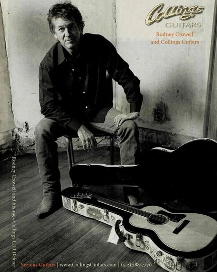 Rodney Crowell - Collings Guitars - 2014 Print Advertisement