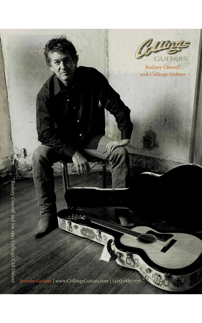 Rodney Crowell - Collings Guitars - 2014 Print Advertisement