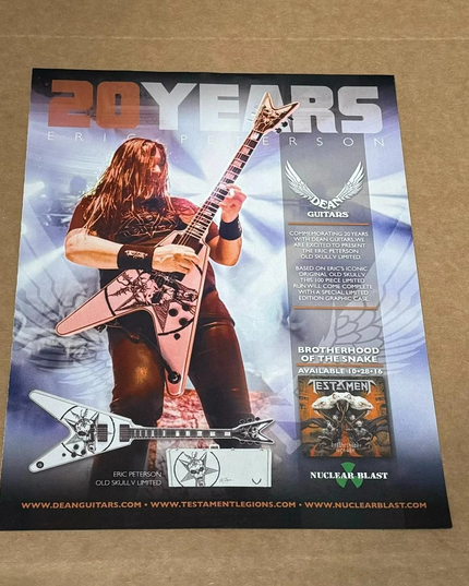 Eric Peterson of Testament - DEAN GUITARS - 2017 Print Advertisement