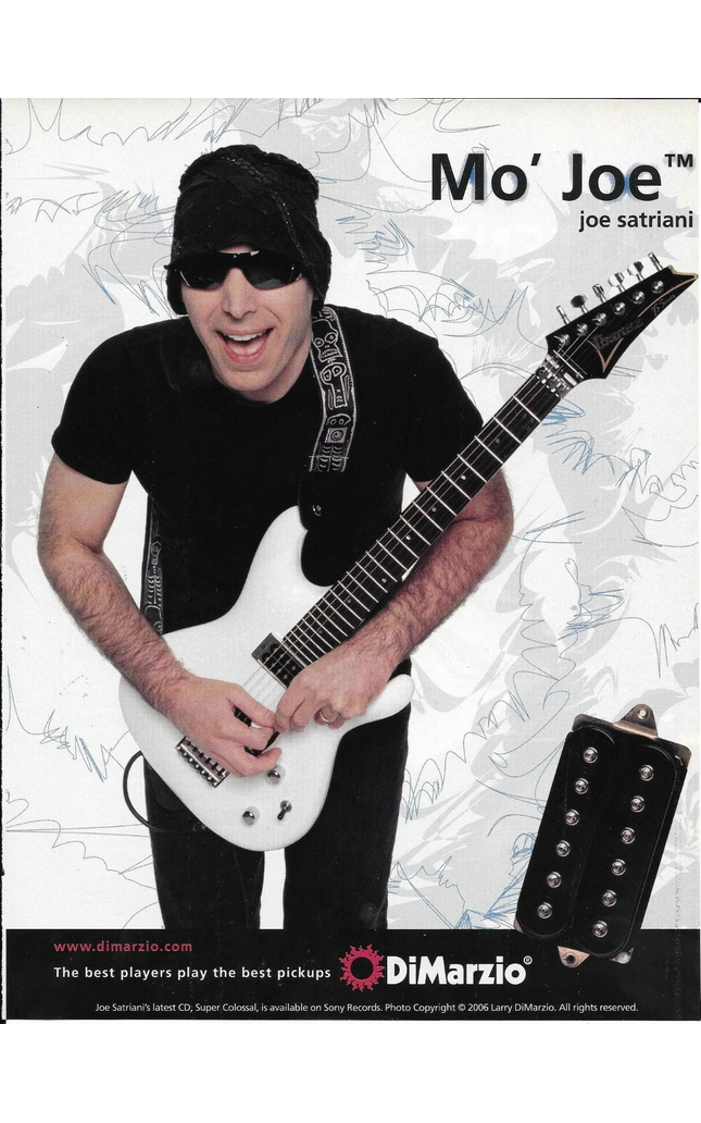 DiMarzio Pickups - JOE SATRIANI - 2006 Print Advertisement