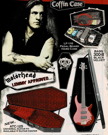 Lemmy Kilmister of Motorhead - Coffin Case - 2004 Print Advertisement