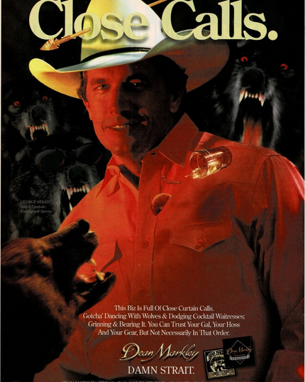 Dean Markley Strings - GEORGE STRAIT - 1995 Print Advertisement