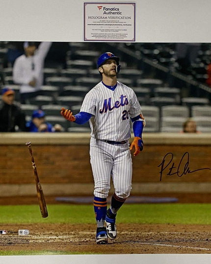 Autographed/Signed Pete Alonso New York Mets 16x20 Baseball Photo Fanatics COA