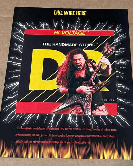 DIMEBAG DARRELL of PANTERA & DAMAGEPLAN - DR Strings - 2007 Print Ad