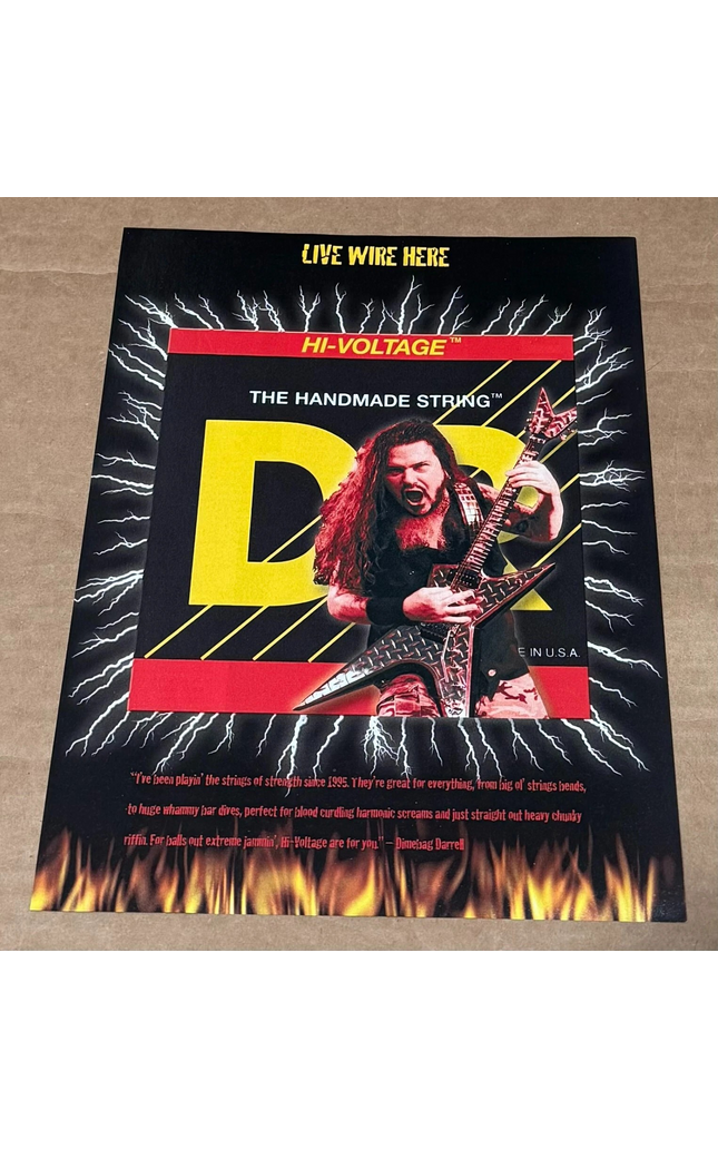 DIMEBAG DARRELL of PANTERA & DAMAGEPLAN - DR Strings - 2007 Print Ad