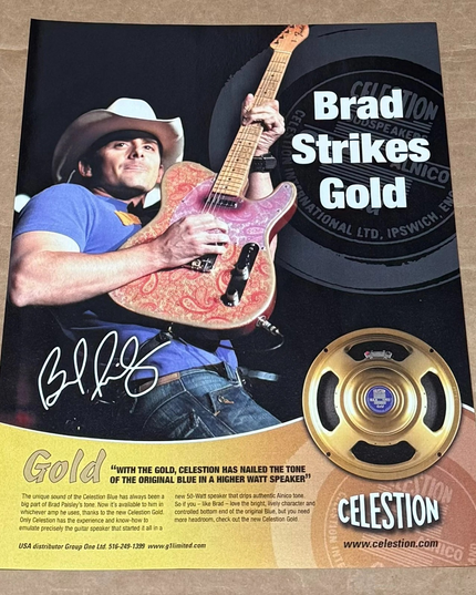 CELESTION SPEAKERS - BRAD PAISLEY - 2007 Print Advertisement