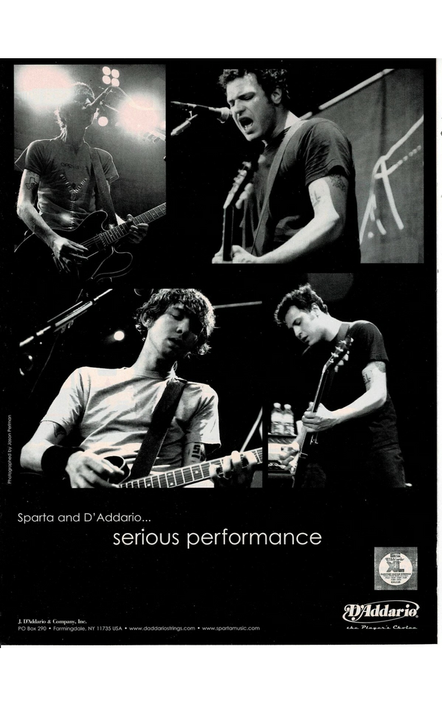 D'Addario Strings - SPARTA - 2003 Print Advertisement