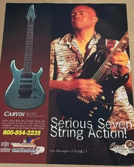 CARVIN GUITARS - Tony MacAlpine - 2003 Print Advertisement