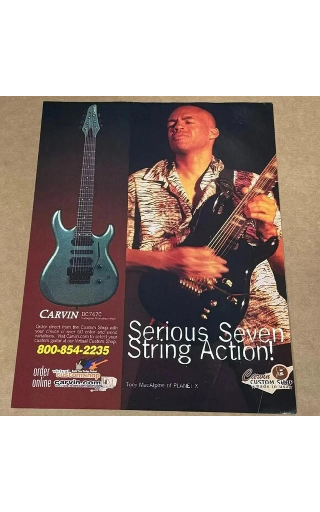 CARVIN GUITARS - Tony MacAlpine - 2003 Print Advertisement