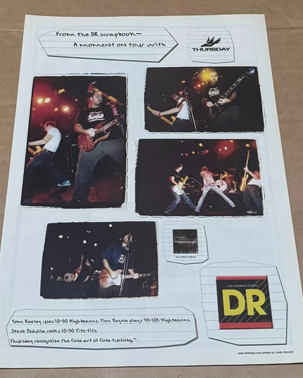 Tom Keeley & Steve Pedulla of THURSDAY - DR STRINGS - 2004 Print Advertisement