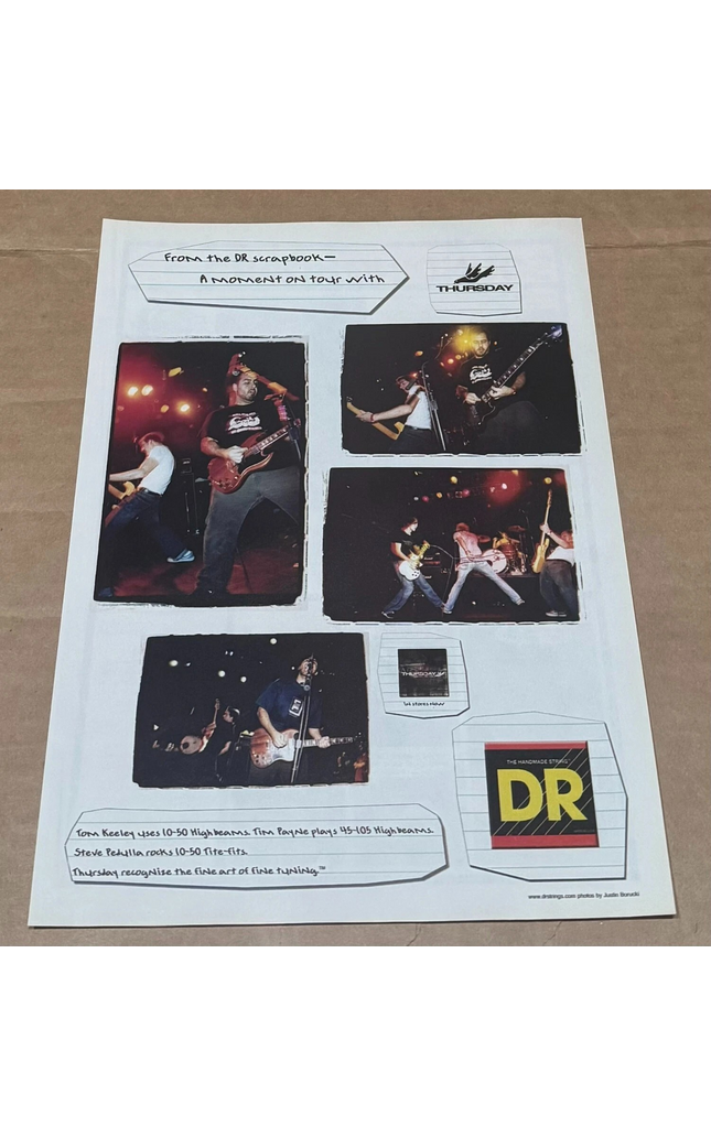 Tom Keeley & Steve Pedulla of THURSDAY - DR STRINGS - 2004 Print Advertisement