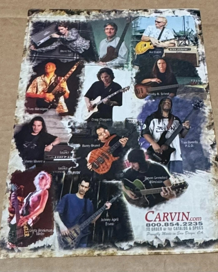 CARVIN GUITARS - WALSH /VAI /HOLDSWORTH / MOORE /SCHMIT /BRUNEL - 2004 Print Ad