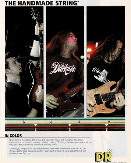 DR Strings - HORTON of PAPA ROACH / SHADOWS FALL - 2006 Print Ad