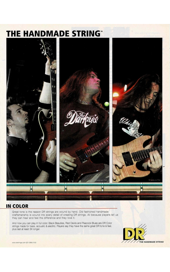 DR Strings - HORTON of PAPA ROACH / SHADOWS FALL - 2006 Print Ad