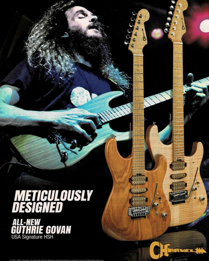 GUTHRIE GOVAN of The Aristocrats - CHARVEL GUITARS - 2017 Print Advertisement