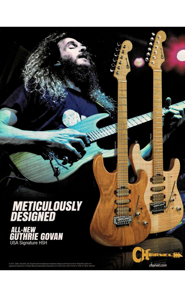 GUTHRIE GOVAN of The Aristocrats - CHARVEL GUITARS - 2017 Print Advertisement