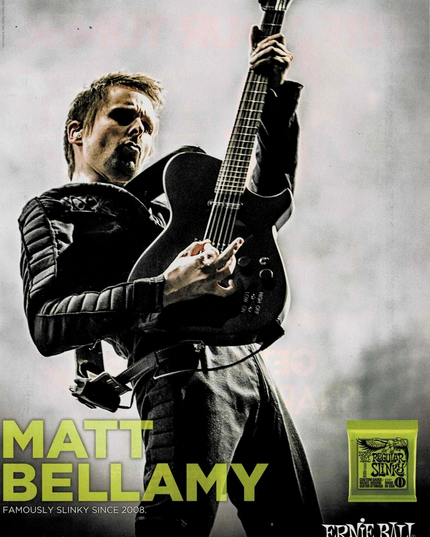 MATT BELLAMY of MUSE - ERNIE BALL - 2016 Print Ad