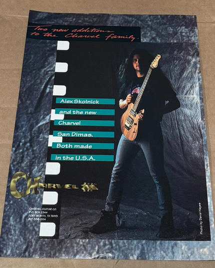 CHARVEL GUITARS - Alex Skolnick of Testament - 1995 Print Ad