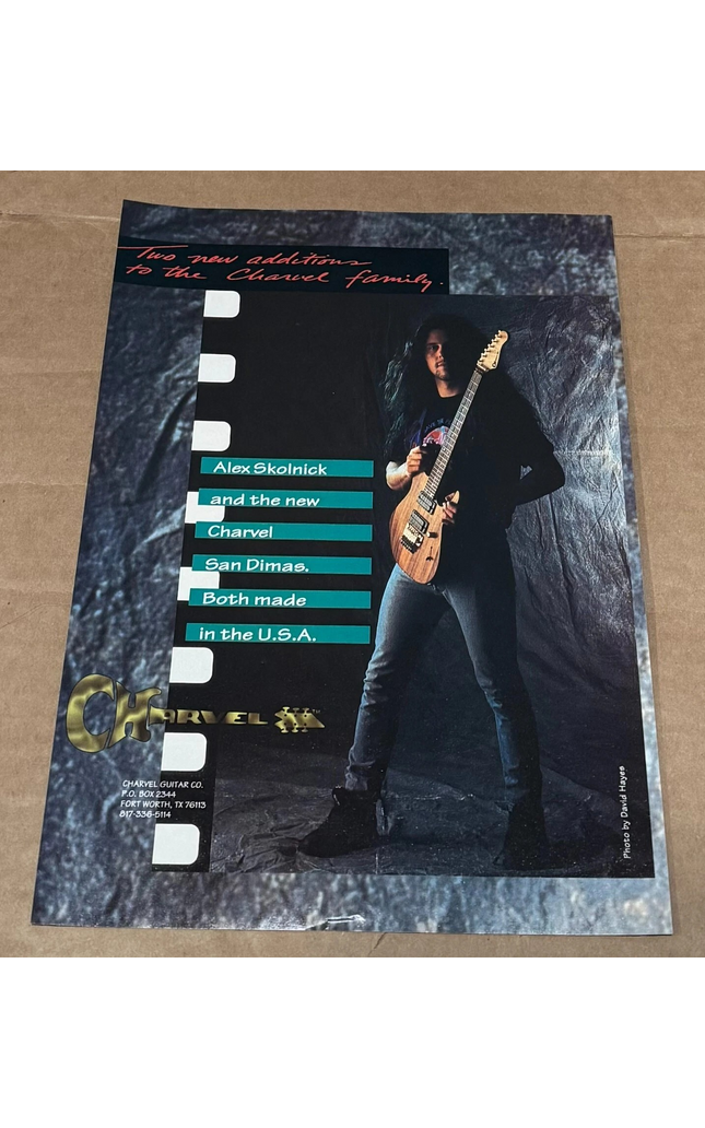 CHARVEL GUITARS - Alex Skolnick of Testament - 1995 Print Ad