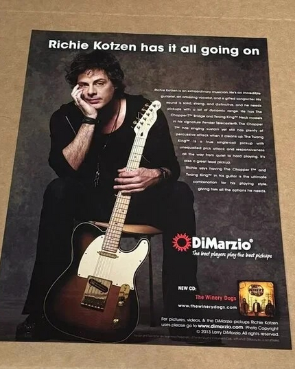 Richie Kotzen - DiMarzio Pickups - 2014 Print Advertisement