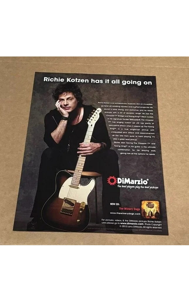 Richie Kotzen - DiMarzio Pickups - 2014 Print Advertisement