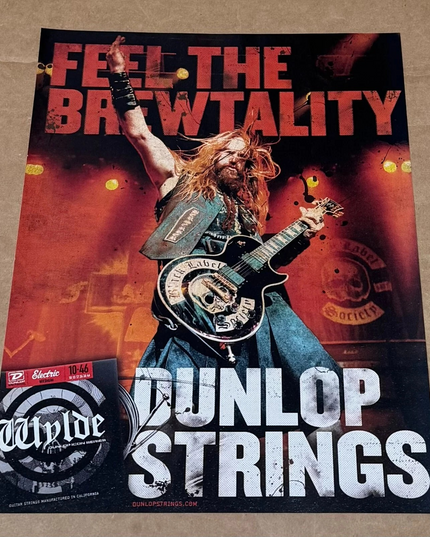 ZAKK WYLDE of BLACK LABEL SOCIETY - Dunlop - 2010 - Print Advertisement