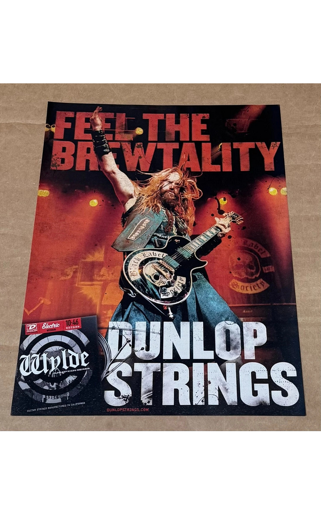 ZAKK WYLDE of BLACK LABEL SOCIETY - Dunlop - 2010 - Print Advertisement