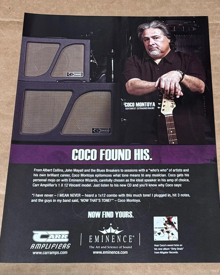 Coco Montoya - Eminence Speakers - 2007 Print Ad