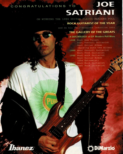 Ibanez Guitars / DiMarzio - JOE SATRIANI - 1995 Print Ad