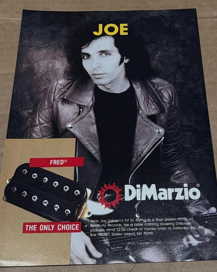 DiMarzio Pickups - JOE SATRIANI - 1991 Print Advertisement