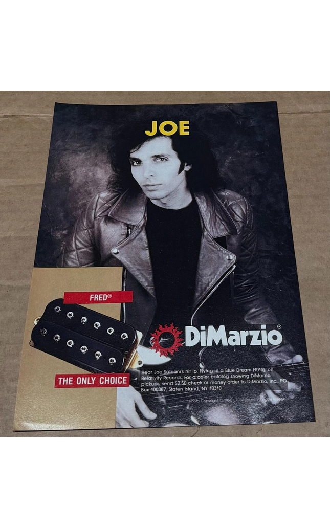 DiMarzio Pickups - JOE SATRIANI - 1991 Print Advertisement