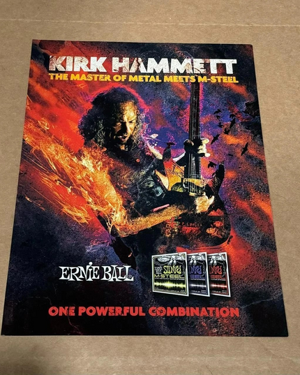 Ernie Ball - KIRK HAMMETT of METALLICA - 2014 Print Advertisement