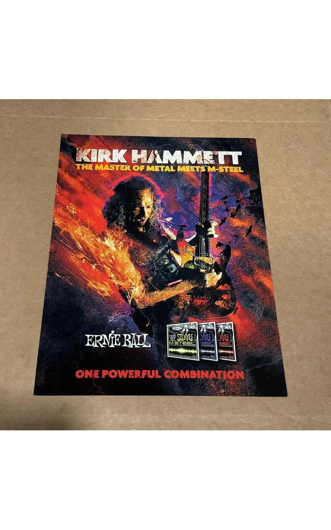 Ernie Ball - KIRK HAMMETT of METALLICA - 2014 Print Advertisement
