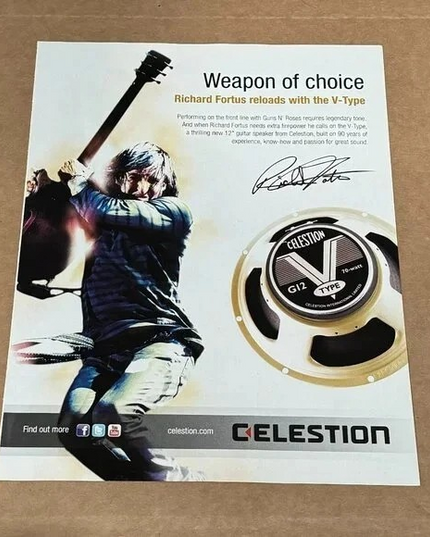 CELESTION SPEAKERS - Richard Fortus of Guns N' Roses - 2014 Print Advertisement